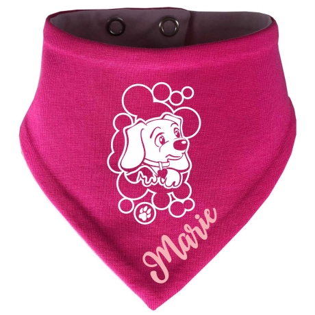 Hunde Wende Halstuch Multicolor WELPE STROLCH + Name des Hundes