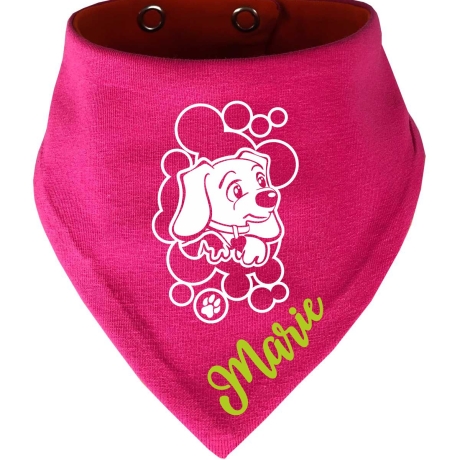 Hunde Wende Halstuch Multicolor WELPE STROLCH + Name des Hundes
