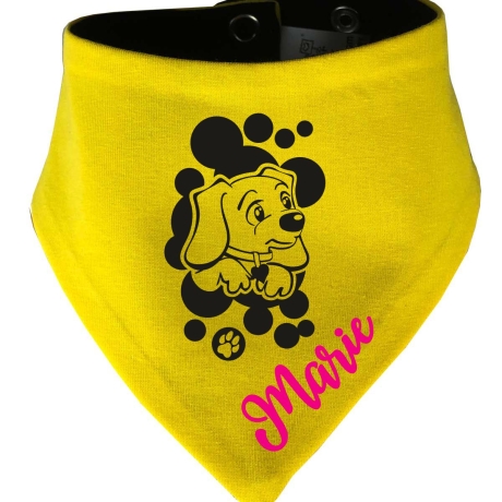 Hunde Wende Halstuch Multicolor WELPE STROLCH + Name des Hundes