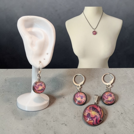 Schmuckset mit Motivstein