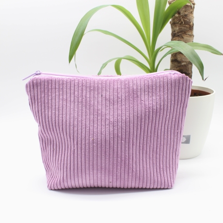 Wetbag aus Cord – Flieder Blumen mit beschichtetem Innenstoff
