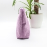 Wetbag aus Cord – Flieder Blumen mit beschichtetem Innenstoff