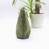 Wetbag aus Cord – Khaki Blumen mit beschichtetem Innenstoff