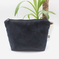 Wetbag aus Cord – Schwarz Leoprint mit beschichtetem Innenstoff