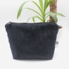 Wetbag aus Cord – Schwarz Leoprint mit beschichtetem Innenstoff