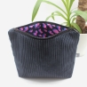 Wetbag aus Cord – Schwarz Leoprint mit beschichtetem Innenstoff