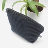 Wetbag aus Cord – Schwarz Leoprint mit beschichtetem Innenstoff