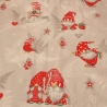 Weihnachtsstoff Wichtel Gnome rot Baumwolle 0,5 m