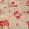 Weihnachtsstoff Wichtel Gnome rot Baumwolle 0,5 m
