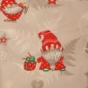 Weihnachtsstoff Wichtel Gnome rot Baumwolle 0,5 m