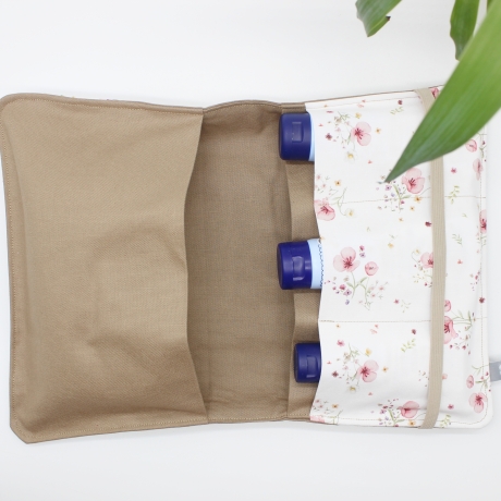 Windeltasche – Limited Edition Blumen Rosa