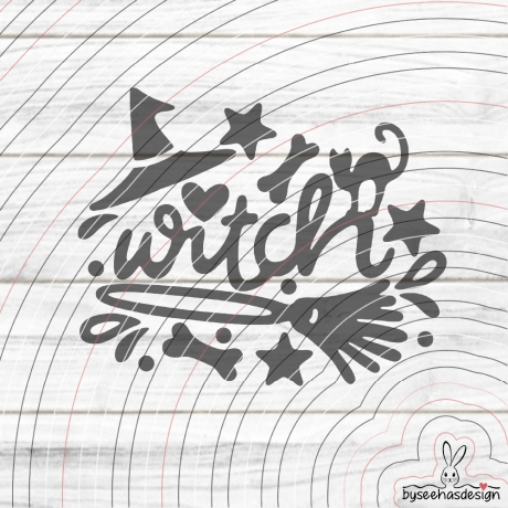 witch Plotterdatei SVG DXF 