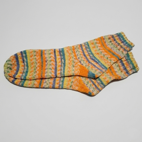 Leichte Socken Größe 42 handgestrickt Baumwolle Sommer