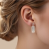 Versilberte Ohrringe Für Damen Mit Modernem Look