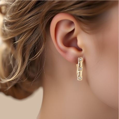 18K Vergoldete Ohrringe – Minimalistisches Design für jeden Tag