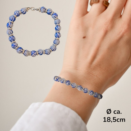 Perlenarmband Blau
