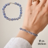 Perlenarmband Blau