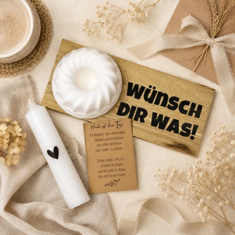 Geburtstagsgeschenk | Geschenkset mit Kerze & Kerzenhalter