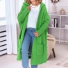 Oversize Strickmantel lang Strickjacke Cardigan Weste Grün M-2XL