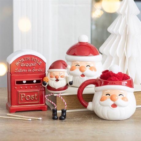 Weihnachtsmann Regal Aufsteller mit baumelnden Beinen - Xmas Deko