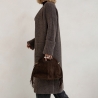 Oversize Strickmantel Strickjacke lang Cardigan Schokolade S-XL