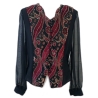 VINTAGE BLUSE VERZIERTE VORDERSEITE