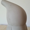 handmade Zwerg / Gartenfigur Beton / Wollfilz Mütze grau 28cm
