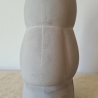 handmade Zwerg / Gartenfigur Beton / Wollfilz Mütze grau 28cm