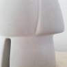 handmade Zwerg / Gartenzwerg Figur Beton / Filz Mütze weiß 28cm