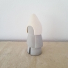 handmade Zwerg / Gartenzwerg Figur Beton / Filz Mütze weiß 28cm