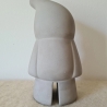 handmade Zwerg / Gartenzwerg Figur Beton / Filz Mütze weiß 28cm