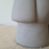 handmade Zwerg / Gartenzwerg Figur Beton / Filz Mütze weiß 28cm