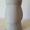 handmade Zwerg / Gartenzwerg Figur Beton / Filz Mütze weiß 28cm