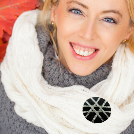 Schwarz-Goldener Posamentenknopf - Gewickelt - Echte Handarbeit