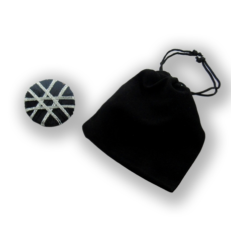 Schwarz-Goldener Posamentenknopf - Gewickelt - Echte Handarbeit